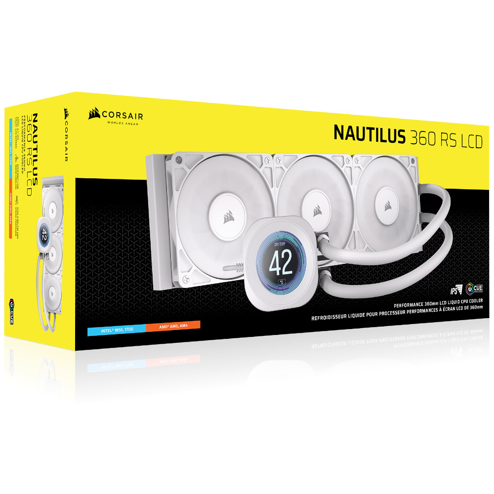 Corsair - Water Cooler CPU Corsair NAUTILUS RS LCD 360mm Branco
