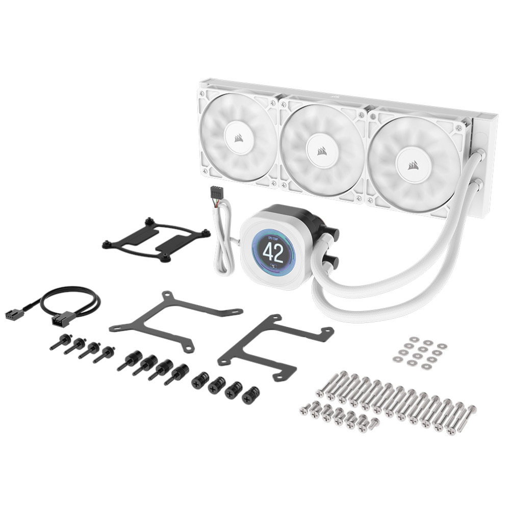 Corsair - Water Cooler CPU Corsair NAUTILUS RS LCD 360mm Branco