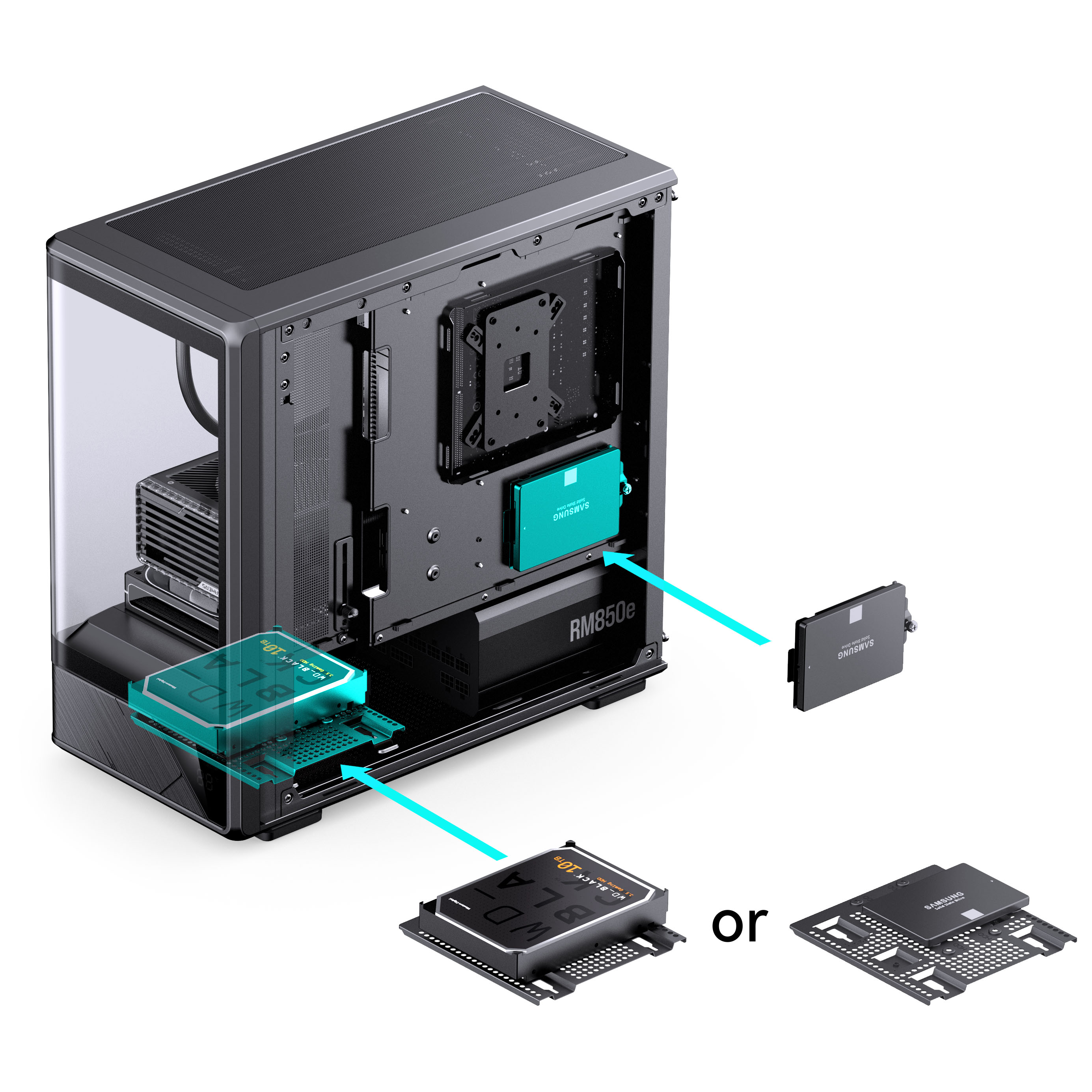 Jonsbo - Caixa Micro-ATX Jonsbo D200 Vidro Temperado Preto