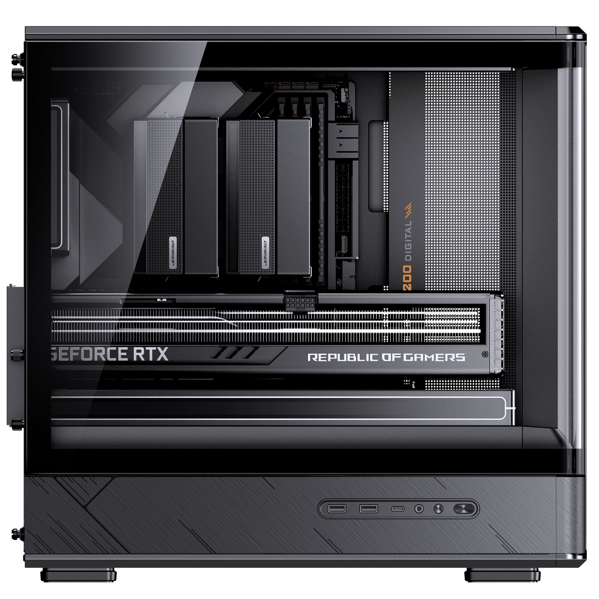 Jonsbo - Caixa Micro-ATX Jonsbo D200 Vidro Temperado Preto