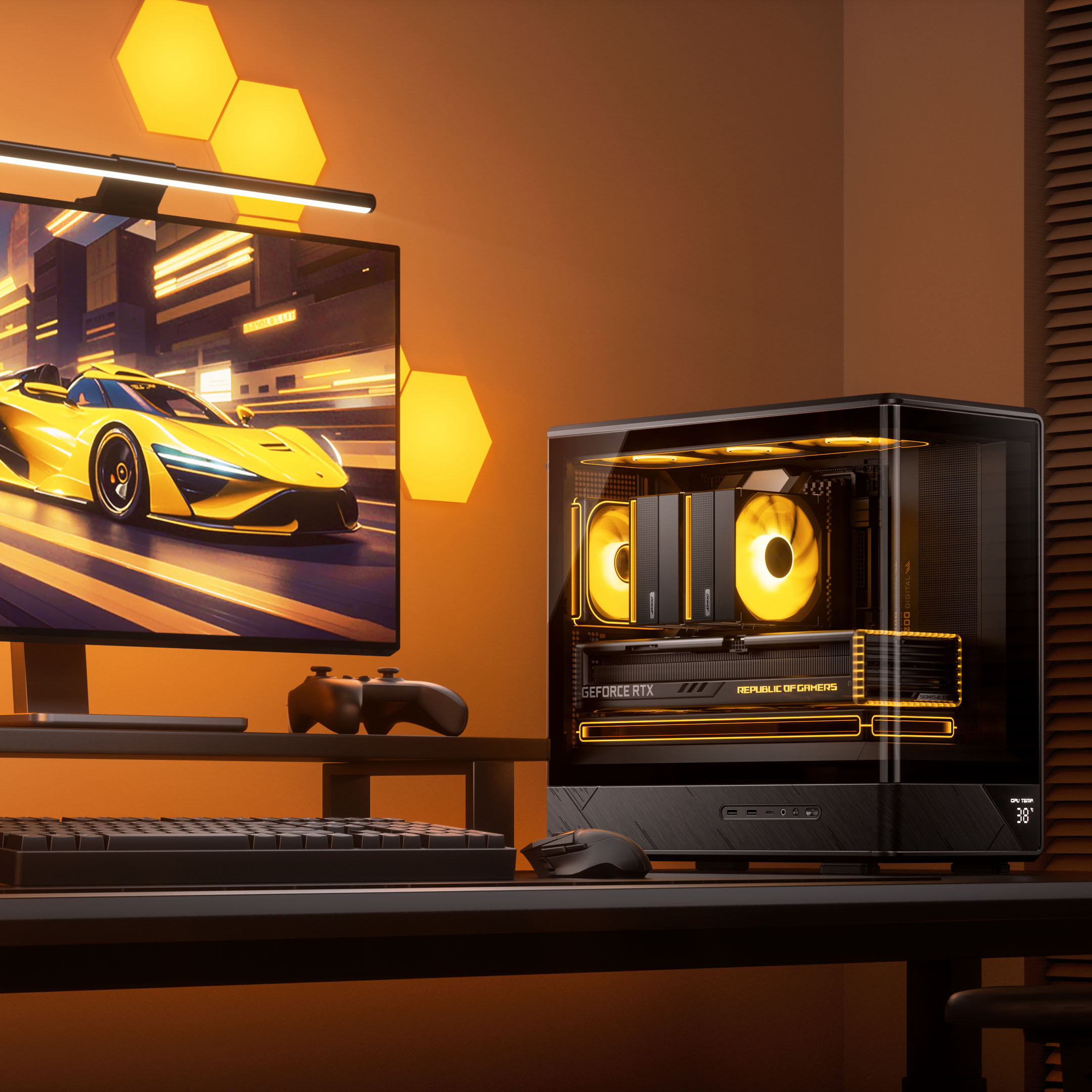 Jonsbo - Caixa Micro-ATX Jonsbo D200 Vidro Temperado Preto