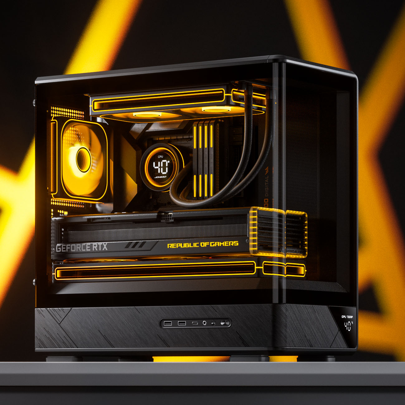 Jonsbo - Caixa Micro-ATX Jonsbo D200 Vidro Temperado Preto