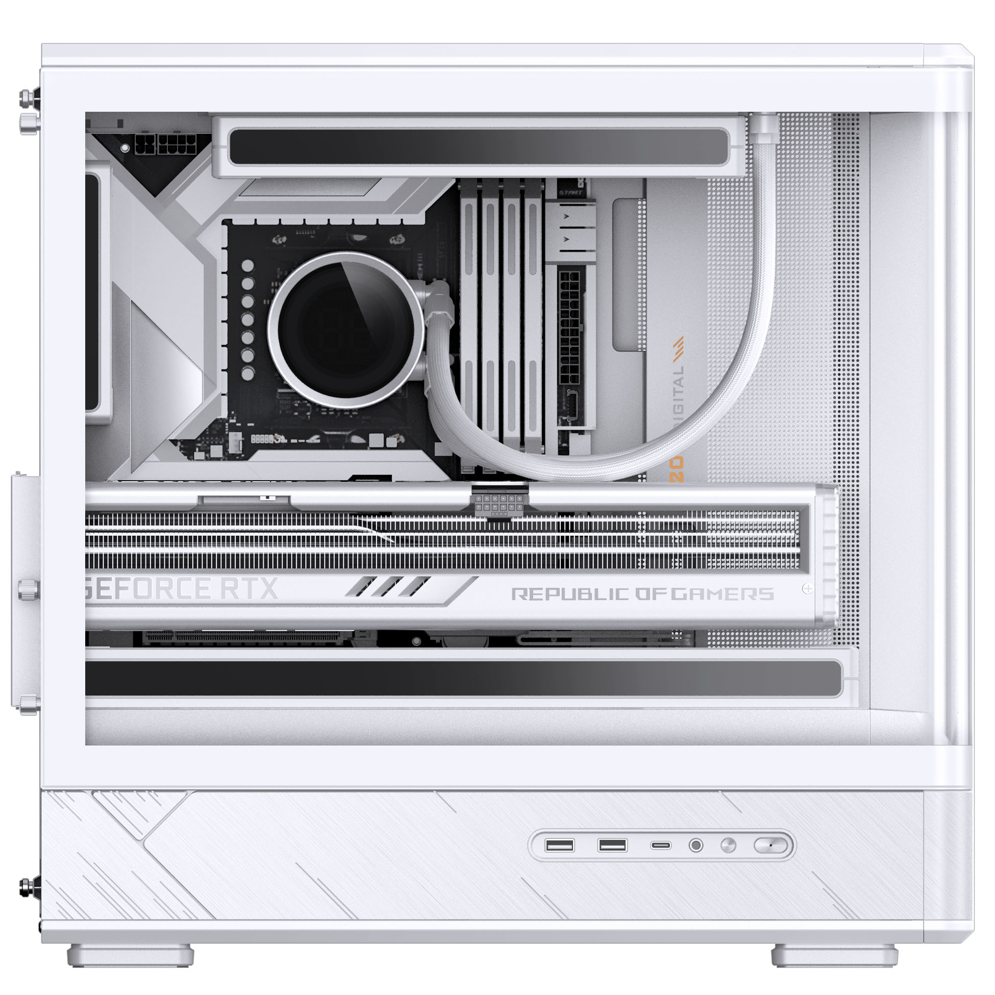 Jonsbo - Caixa Micro-ATX Jonsbo D200 Vidro Temperado Branco