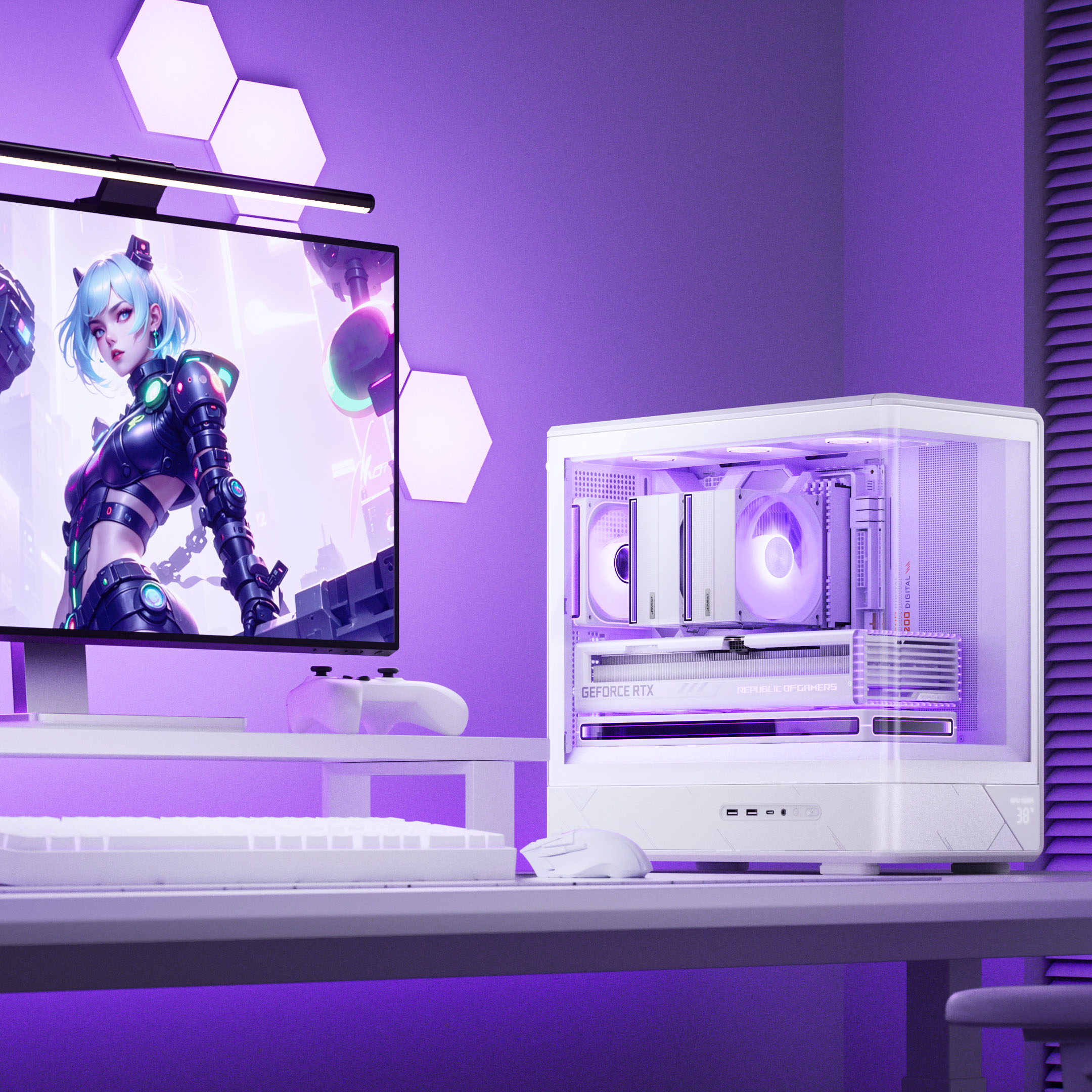 Jonsbo - Caixa Micro-ATX Jonsbo D200 Vidro Temperado Branco