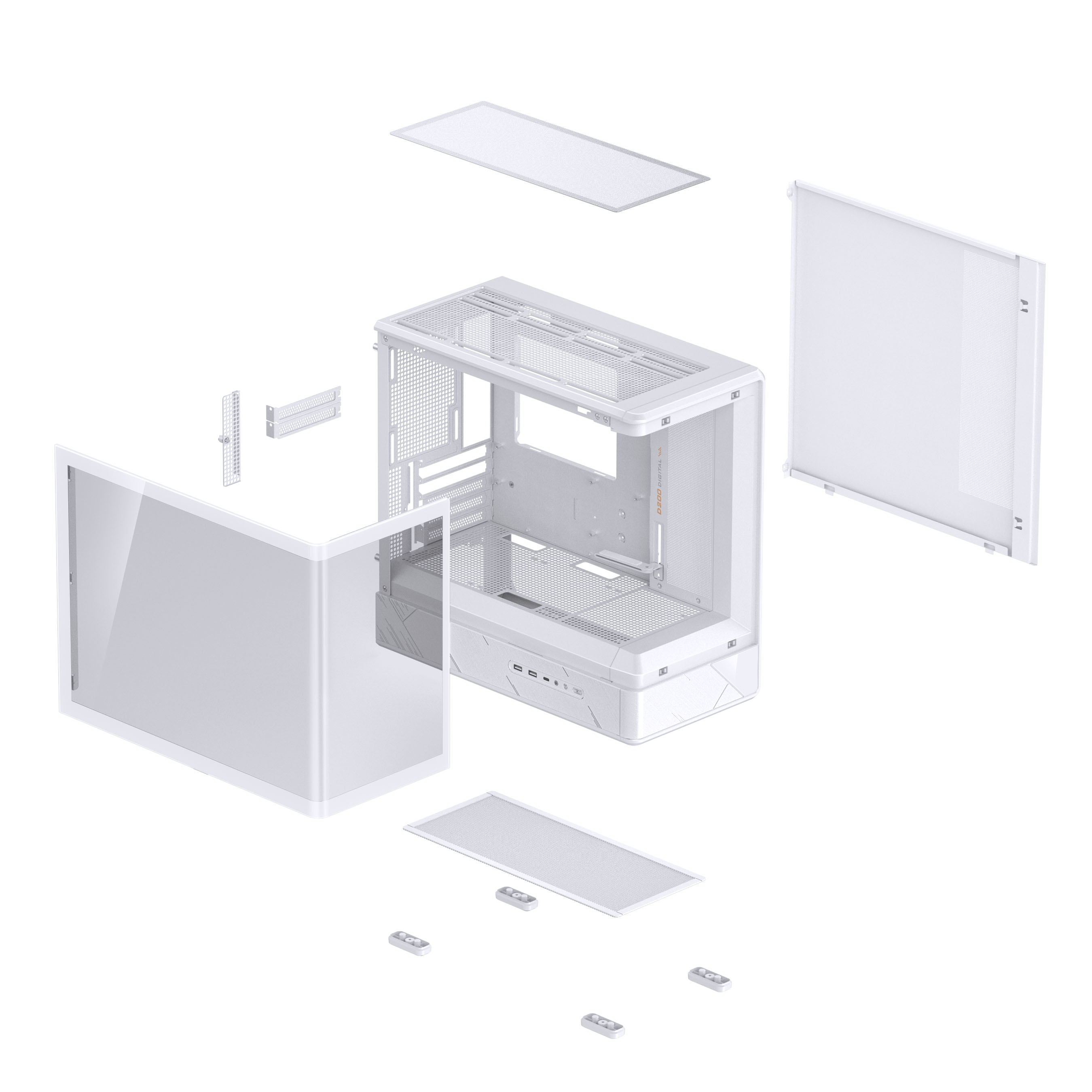 Jonsbo - Caixa Micro-ATX Jonsbo D200 Vidro Temperado Branco