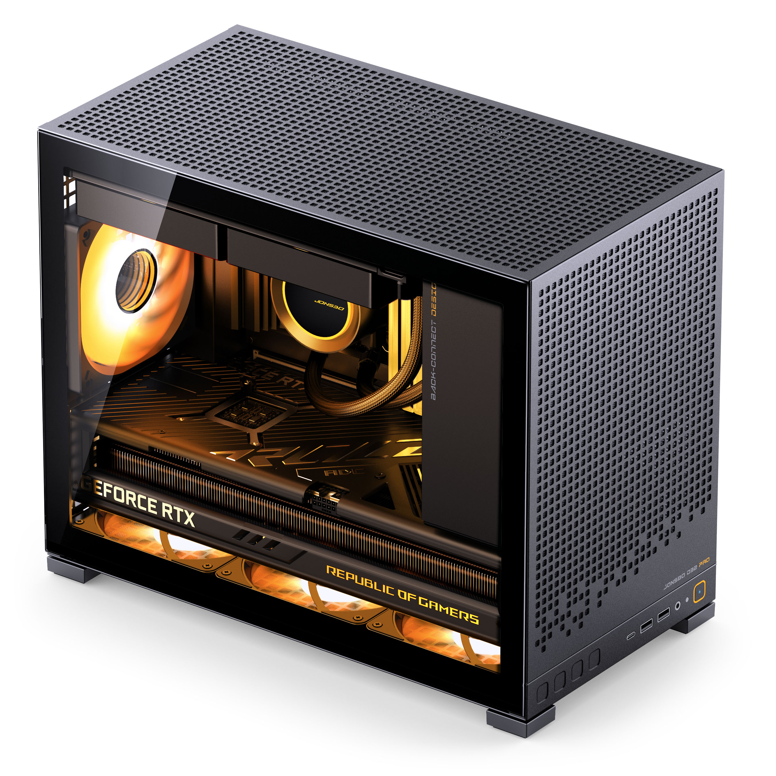 Jonsbo - Caixa Micro-ATX Jonsbo D32 PRO Vidro Temperado Preto