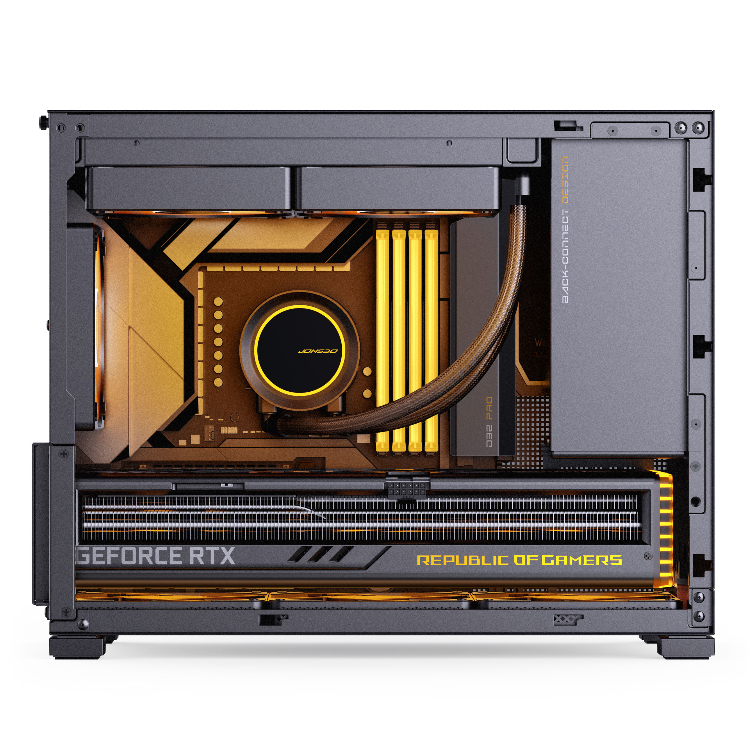 Jonsbo - Caixa Micro-ATX Jonsbo D32 PRO Vidro Temperado Preto