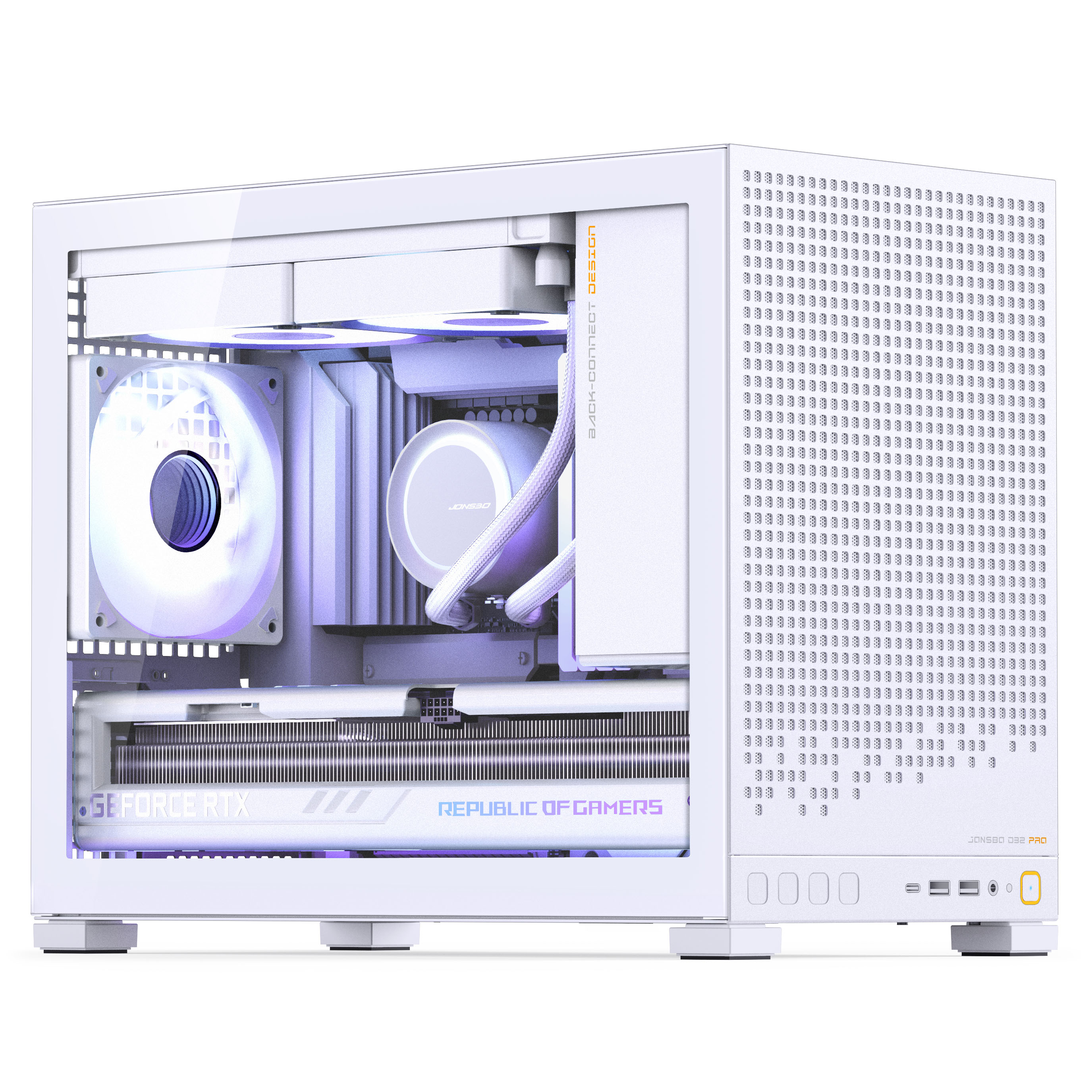 Jonsbo - Caixa Micro-ATX Jonsbo D32 PRO Vidro Temperado Branco
