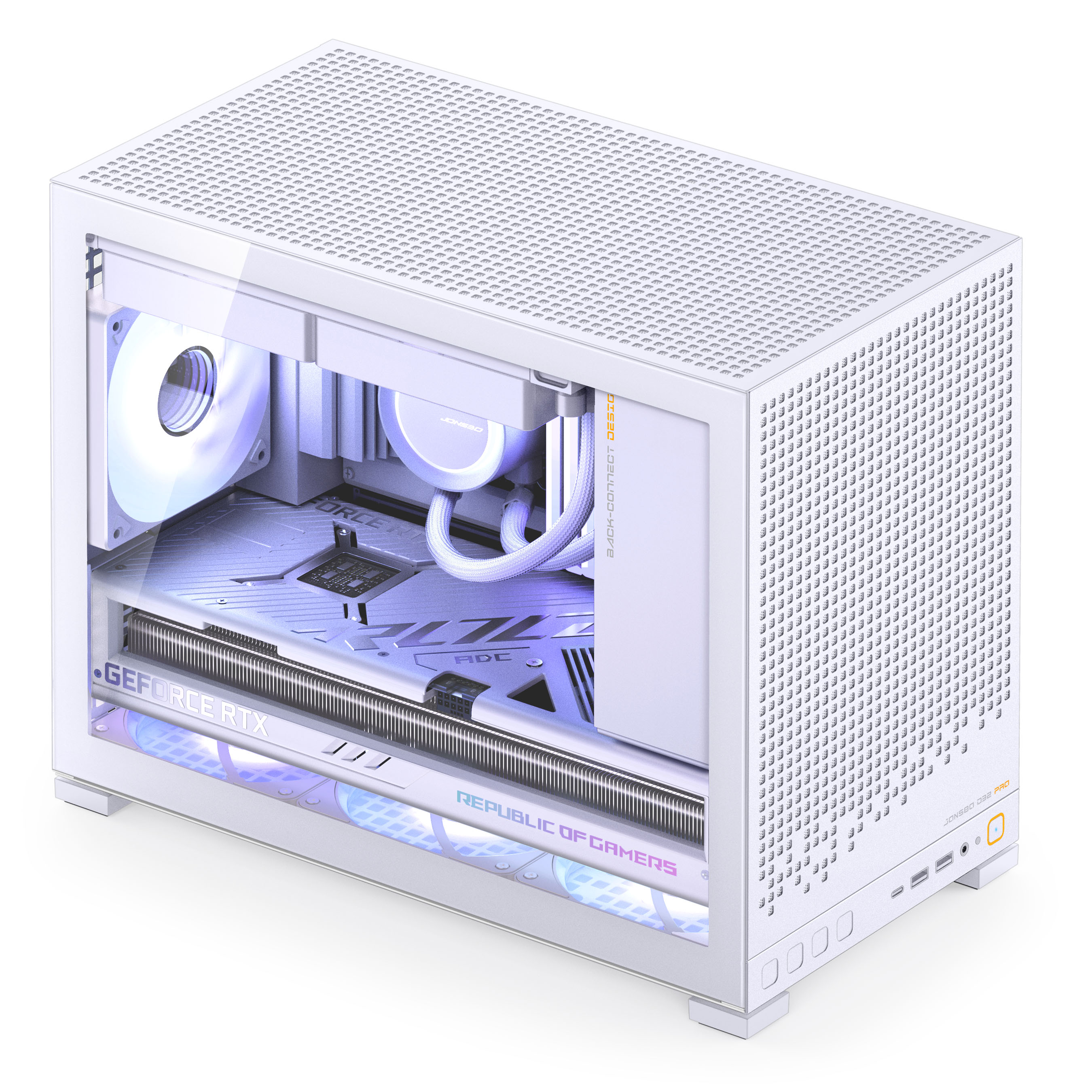 Jonsbo - Caixa Micro-ATX Jonsbo D32 PRO Vidro Temperado Branco