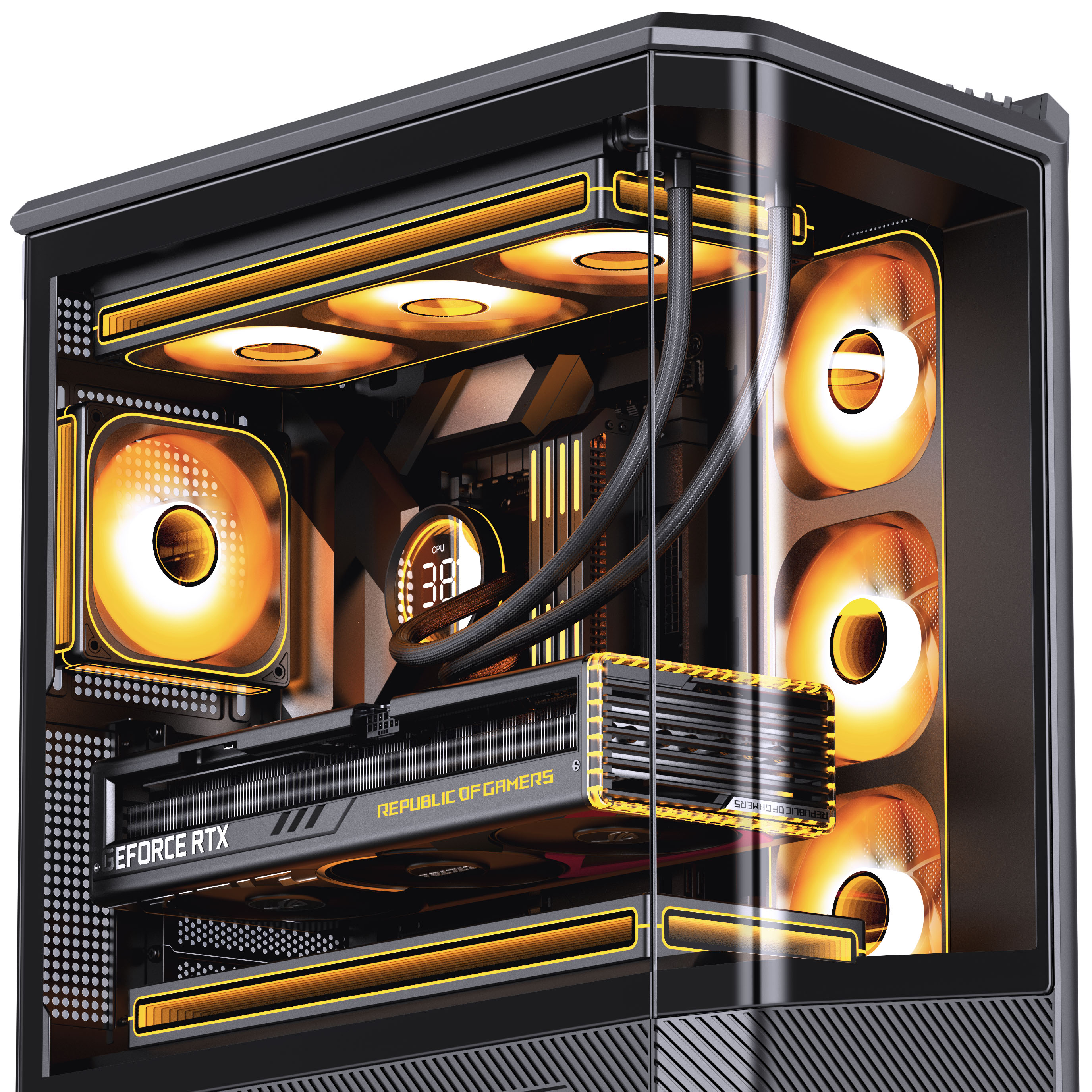 Jonsbo - Caixa ATX Jonsbo D400 Vidro Temperado Preto