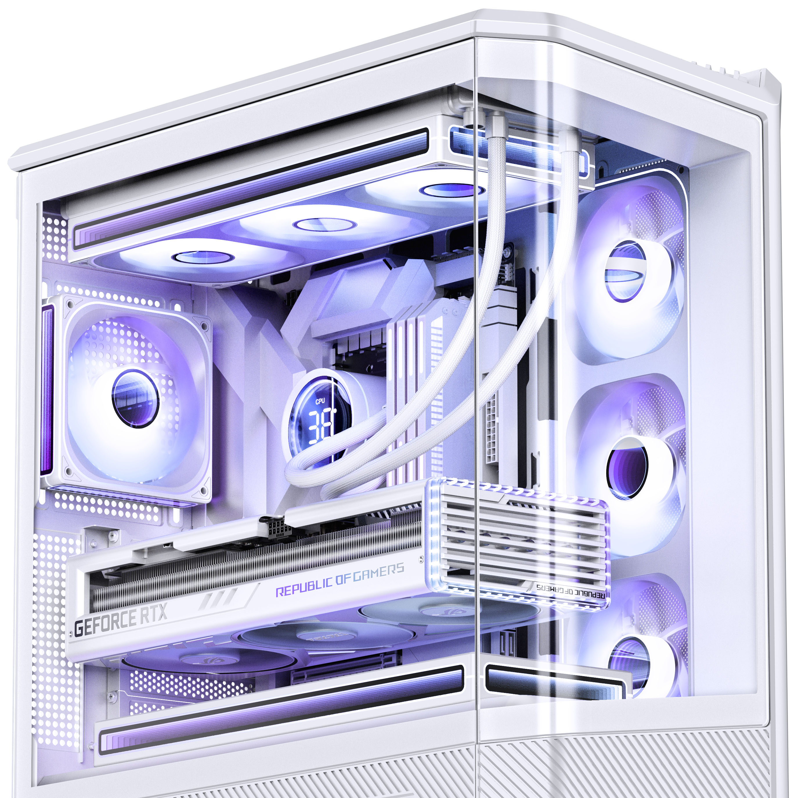 Jonsbo - Caixa ATX Jonsbo D400 Vidro Temperado Branco