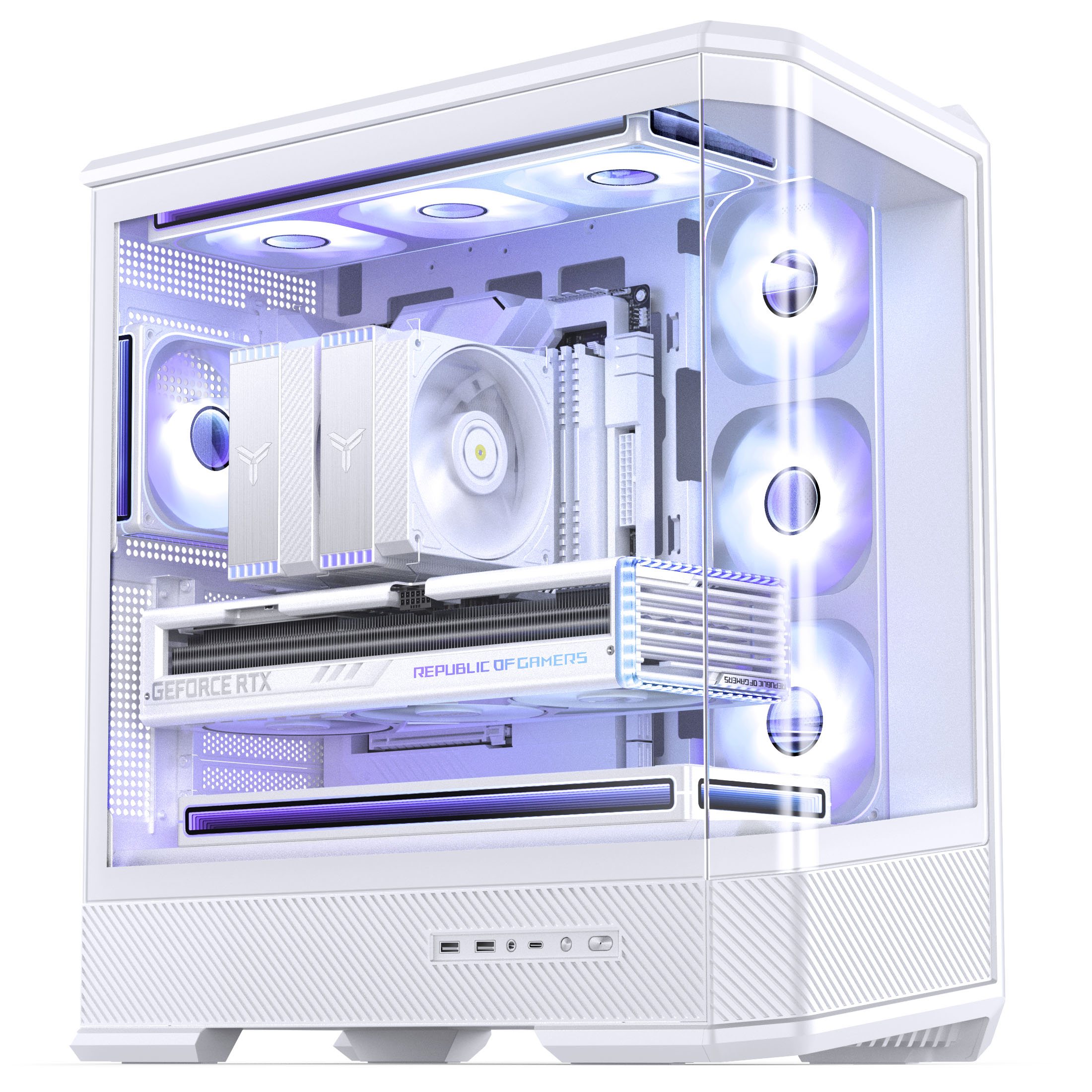 Jonsbo - Caixa ATX Jonsbo D400 Vidro Temperado Branco
