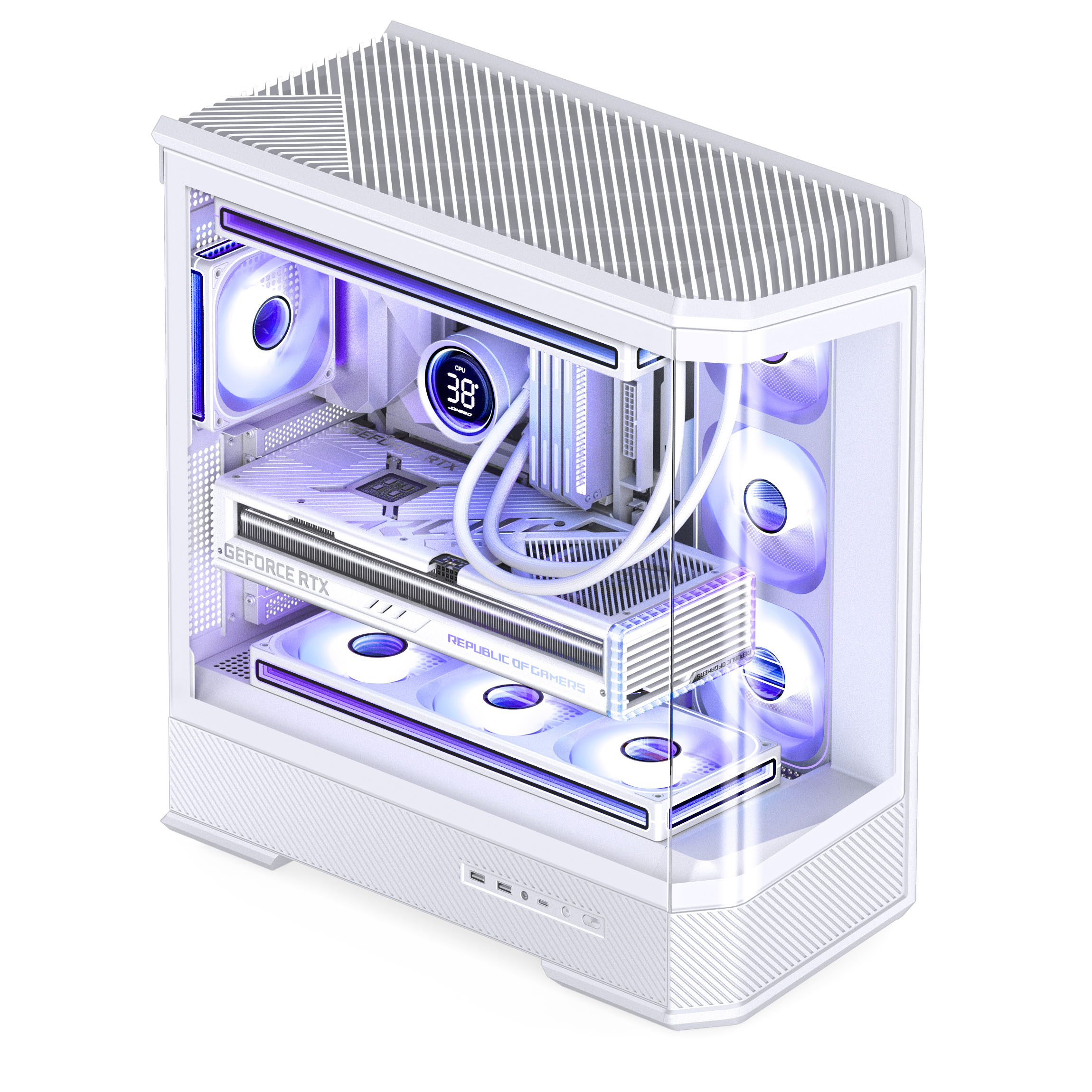 Jonsbo - Caixa ATX Jonsbo D400 Vidro Temperado Branco