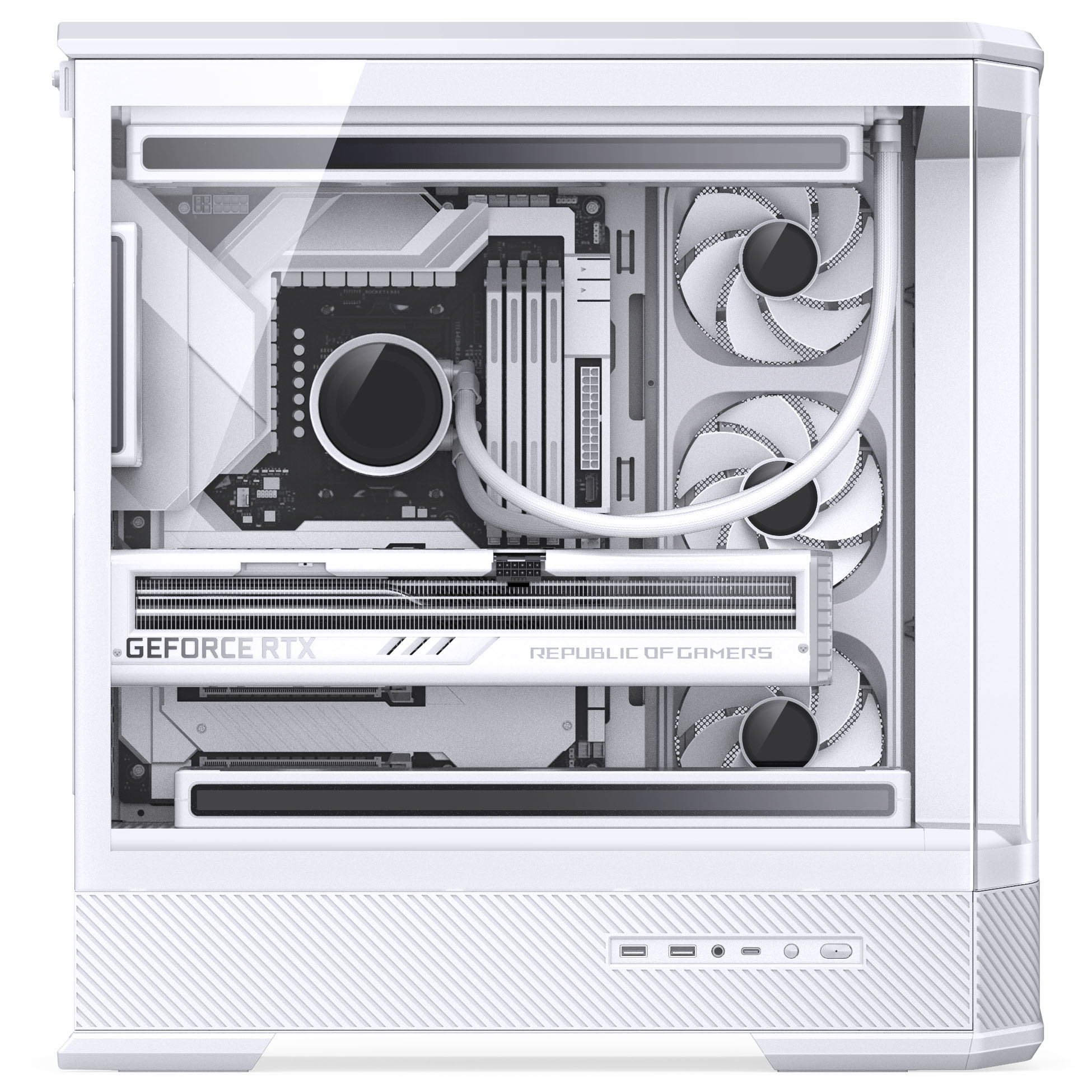 Jonsbo - Caixa ATX Jonsbo D400 Vidro Temperado Branco