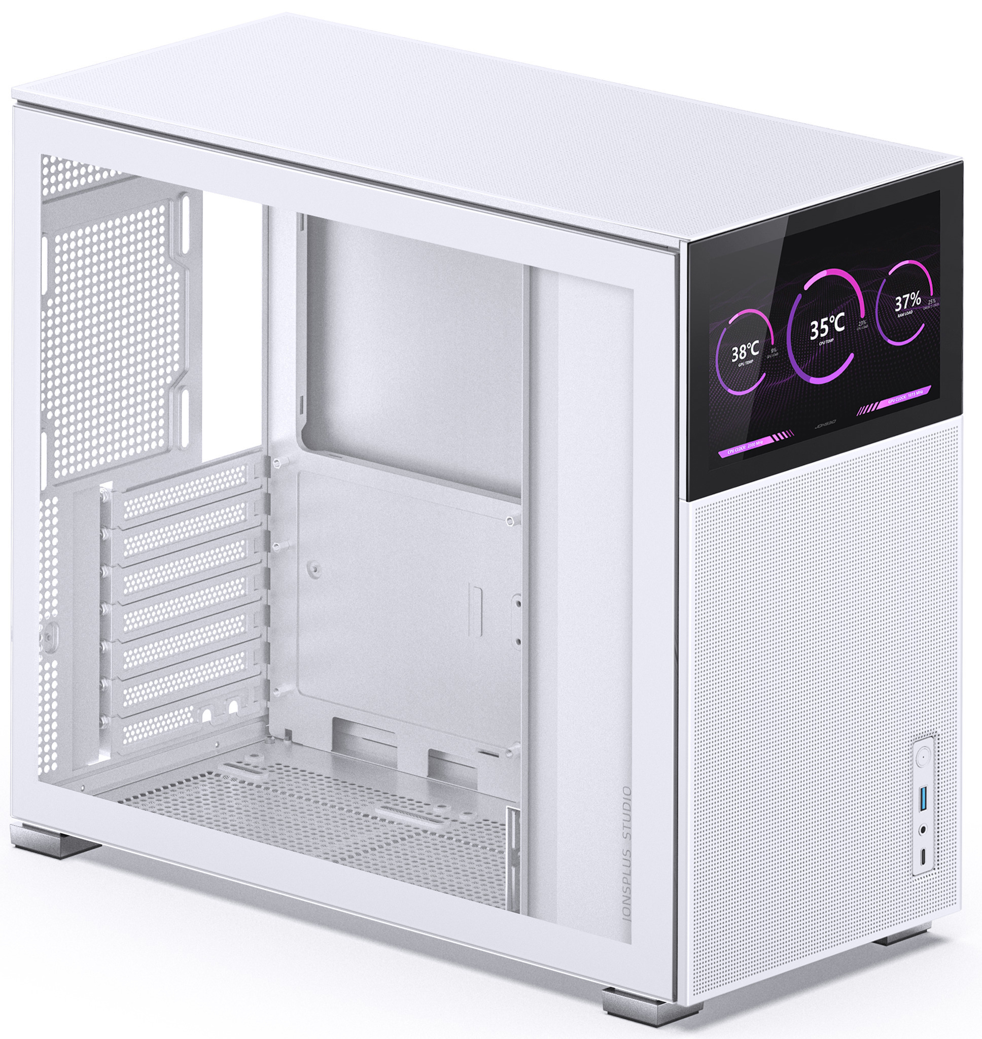 Jonsbo - Caixa ATX Jonsbo D41 MESH com Visor Vidro Temperado Branco