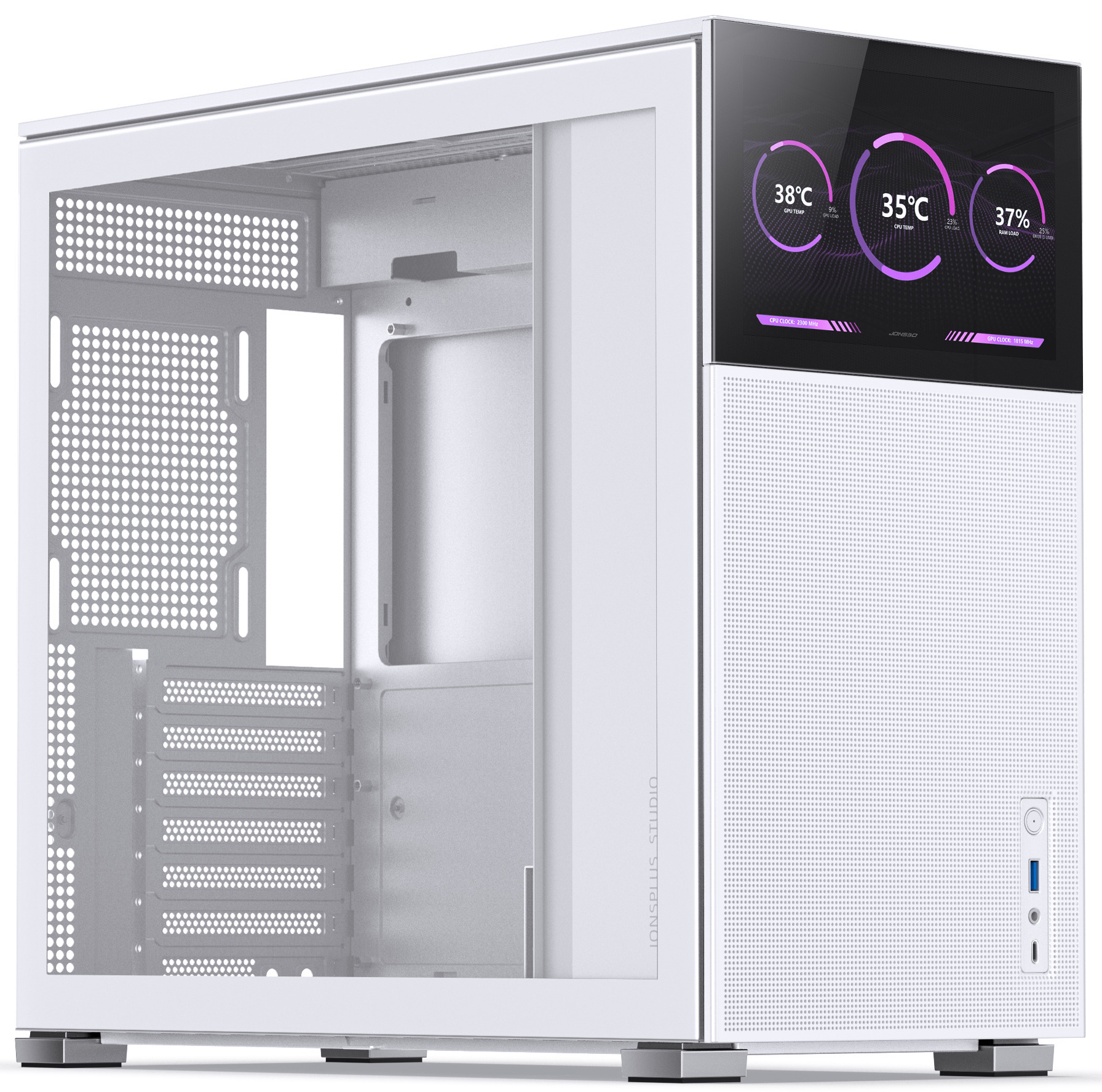 Jonsbo - Caixa ATX Jonsbo D41 MESH com Visor Vidro Temperado Branco