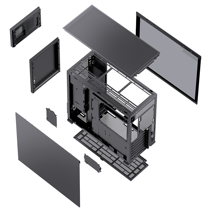 Jonsbo - Caixa ATX Jonsbo D41 STD com Visor Vidro Temperado Preto