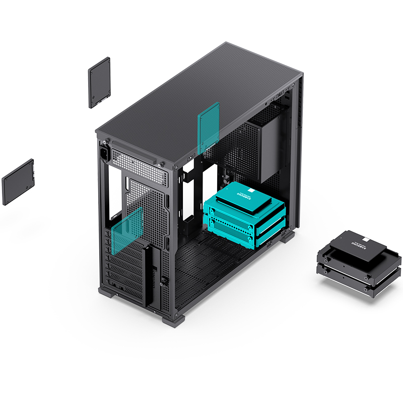 Jonsbo - Caixa ATX Jonsbo D41 STD com Visor Vidro Temperado Preto