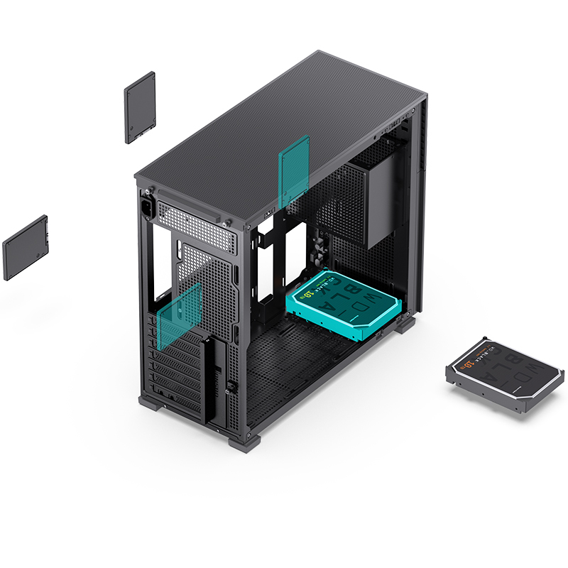 Jonsbo - Caixa ATX Jonsbo D41 STD com Visor Vidro Temperado Preto