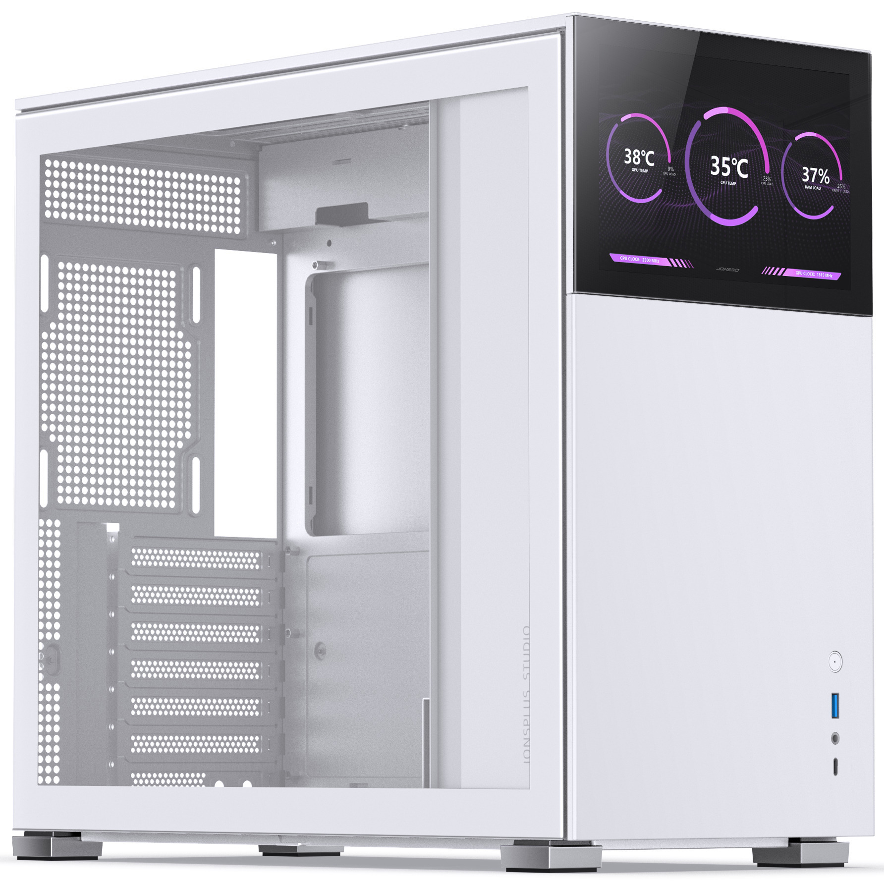 Jonsbo - Caixa ATX Jonsbo D41 STD Com Visor Vidro Temperado Branco
