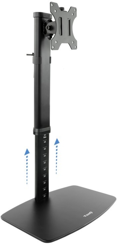 Tooq - Suporte de Mesa Tabletop Tooq Tilt e Altura Ajustável 17" a 27" Max. 6kg p/Braço Preto