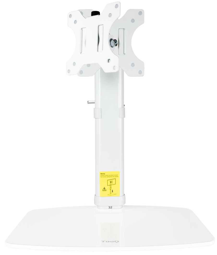 Tooq - Suporte de Mesa Tabletop Tooq Tilt e Altura Ajustável 17" a 27" Max. 6kg p/Braço Branco