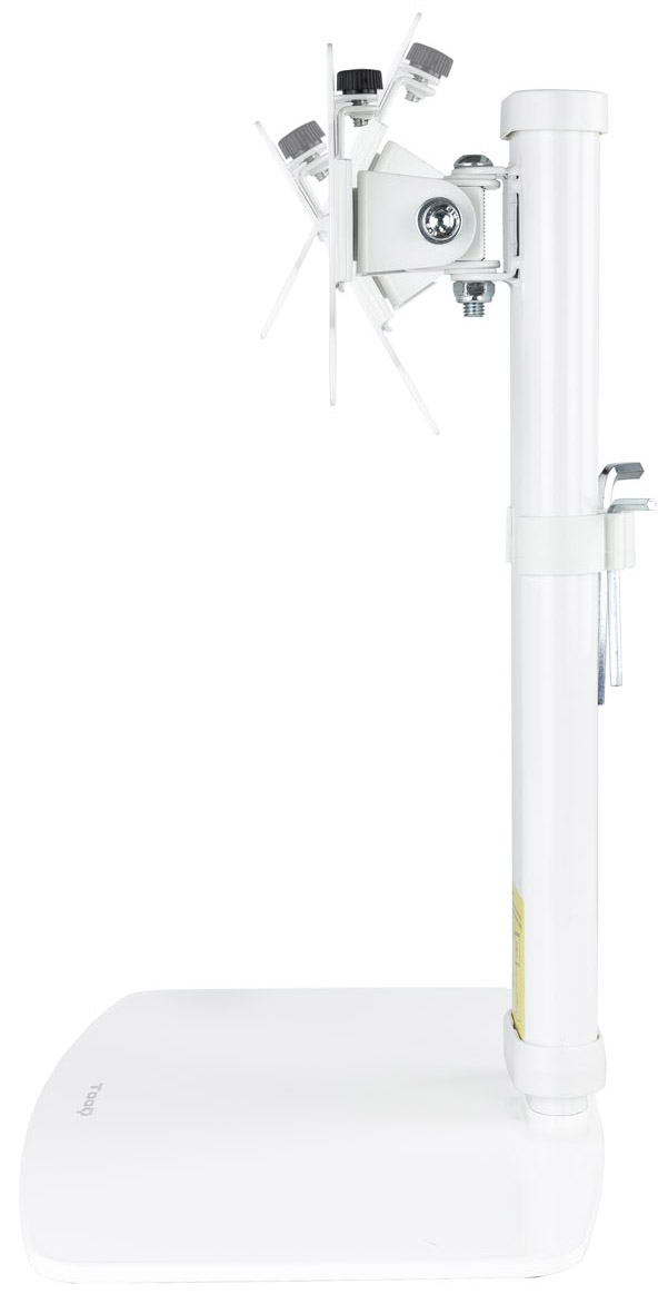 Tooq - Suporte de Mesa Tabletop Tooq Tilt e Altura Ajustável 17" a 27" Max. 6kg p/Braço Branco