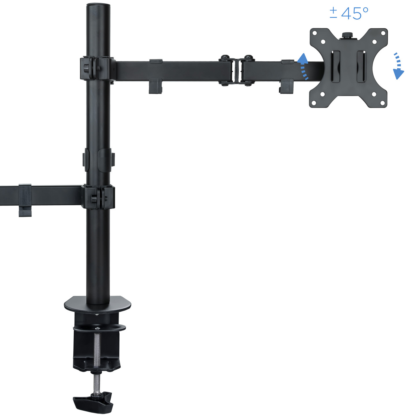 Tooq - Suporte de Mesa Tooq Duplo Tilt 13" a 32" Max. 8Kg (Monitor) / 4.5Kg (Portátil)