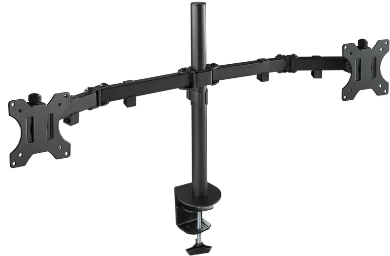 Tooq - Suporte de Mesa Tooq Duplo Tilt e Giratório e Altura Ajustável 13" 32" 8Kg p/Braço Preto