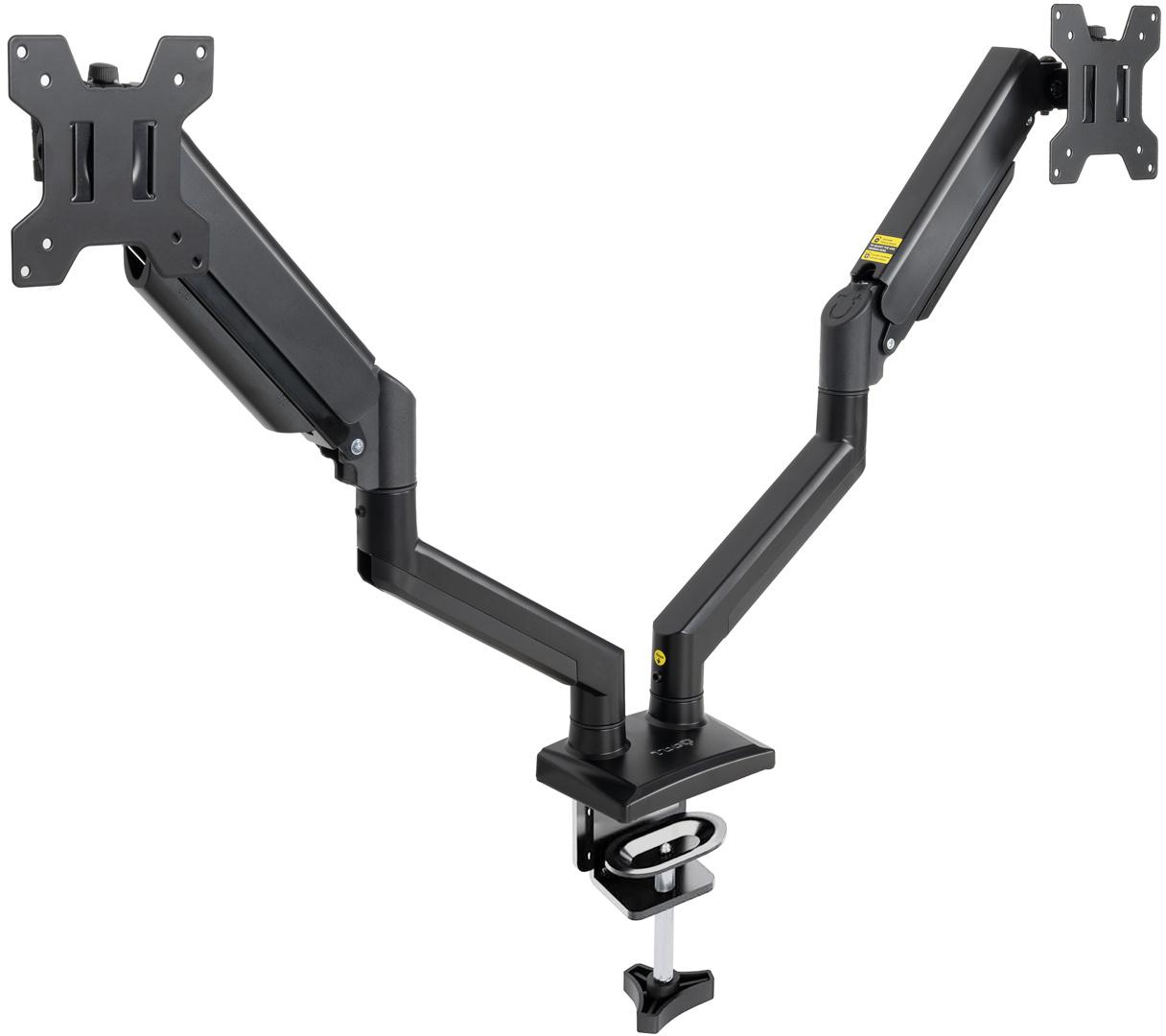 Picture of Picture of Suporte de Mesa Tooq Duplo Tilt e Giratório 13" a 34" Max. 10kg/Monitor Preto