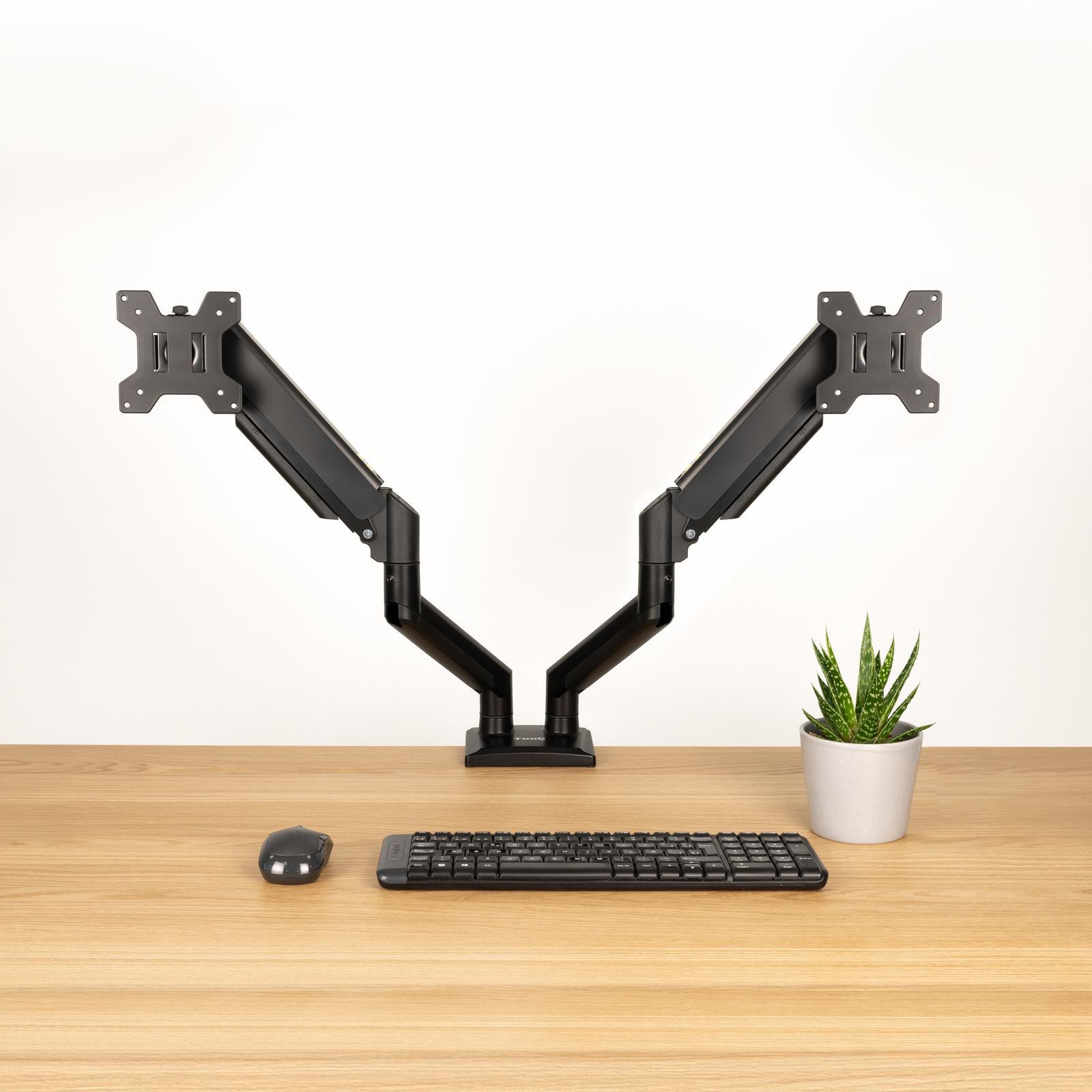 Tooq - Suporte de Mesa Tooq Duplo Tilt e Giratório 13" a 34" Max. 10kg/Monitor Preto