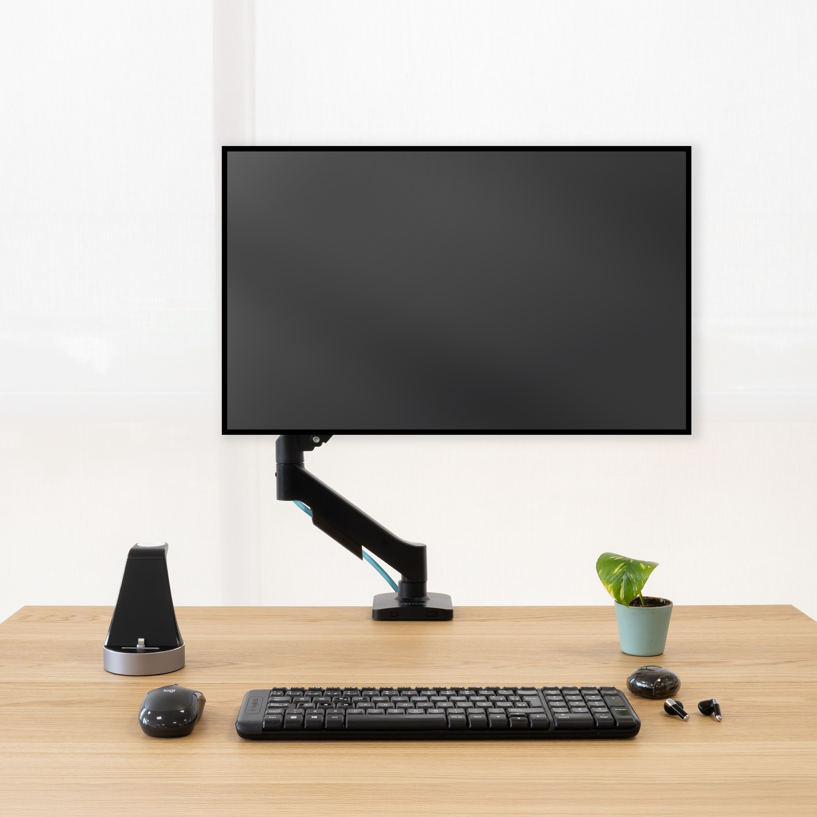 Tooq - Suporte de Mesa Tooq  Tilt e Giratório 17" a 32" Preto