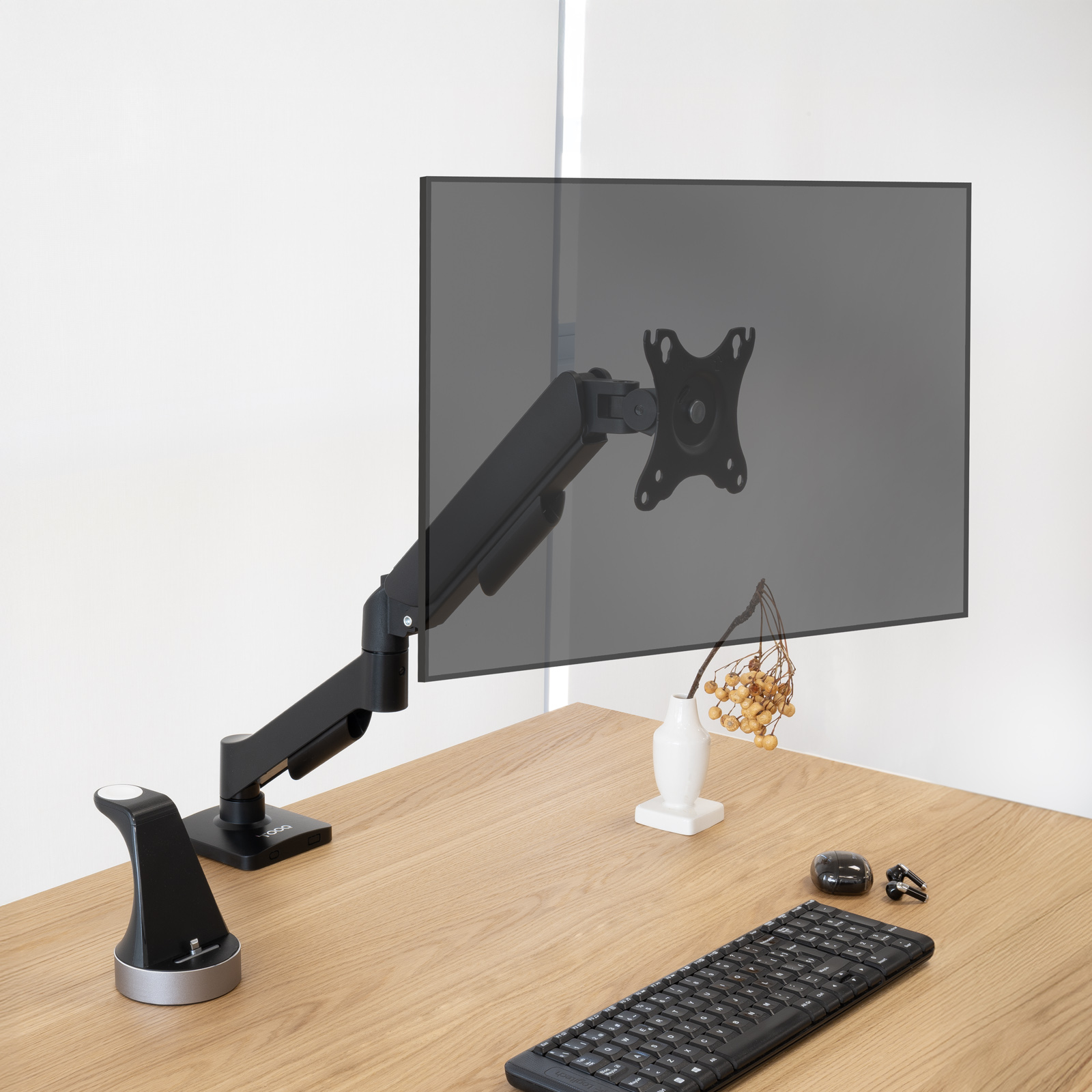 Tooq - Suporte de Mesa Tooq  Tilt e Giratório 17" a 32" Preto