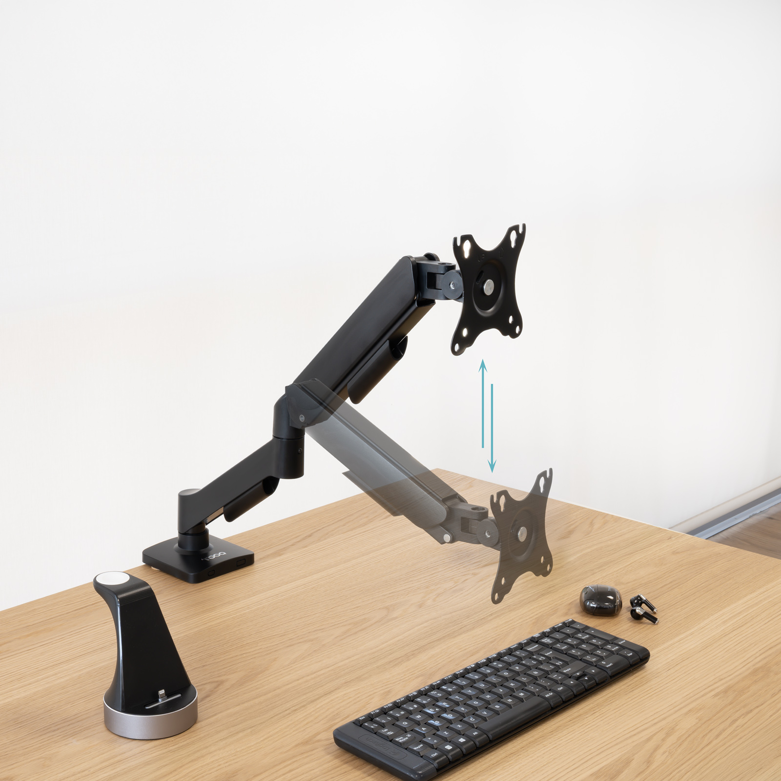 Tooq - Suporte de Mesa Tooq  Tilt e Giratório 17" a 32" Preto