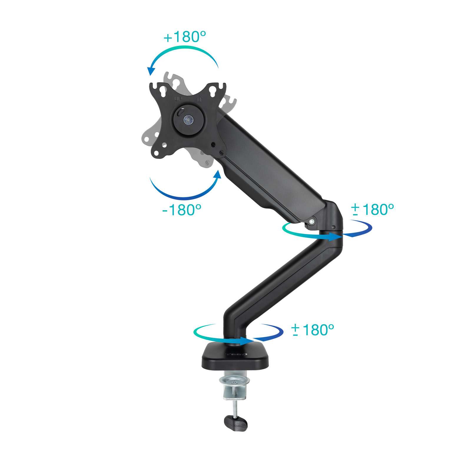 Tooq - Suporte de Mesa c/mola Tooq 17" a 32" Preto Máx. 9Kg p/Braço