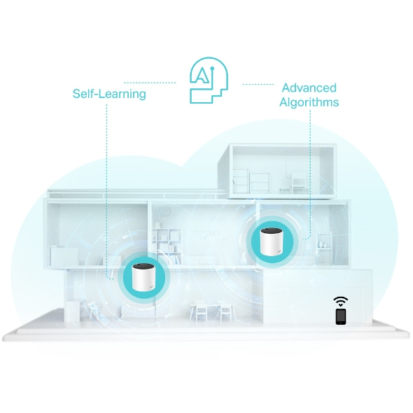 TP-Link - Sistema Mesh TP-Link Deco X55 AX3000 Whole-Home Mesh Wi-Fi 6 System (Pack 2)