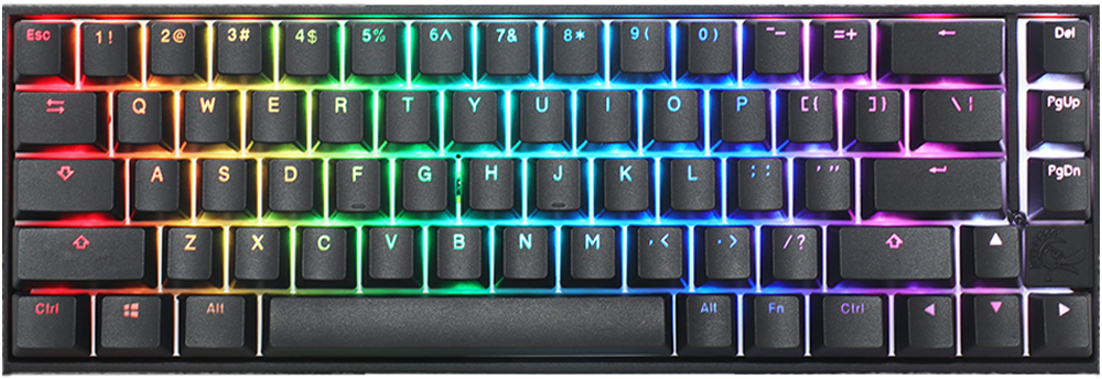 Picture of Picture of Teclado Mecânico Ducky Mecha Pro SF RGB Black MX Silent Red (ES)