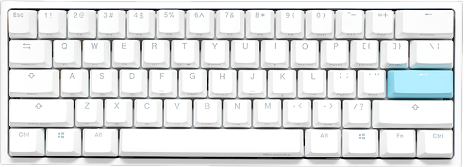 Picture of Picture of Teclado Mecânico Ducky ONE 2 Pro 60% RGB Pure White MX Silent Red (PT)