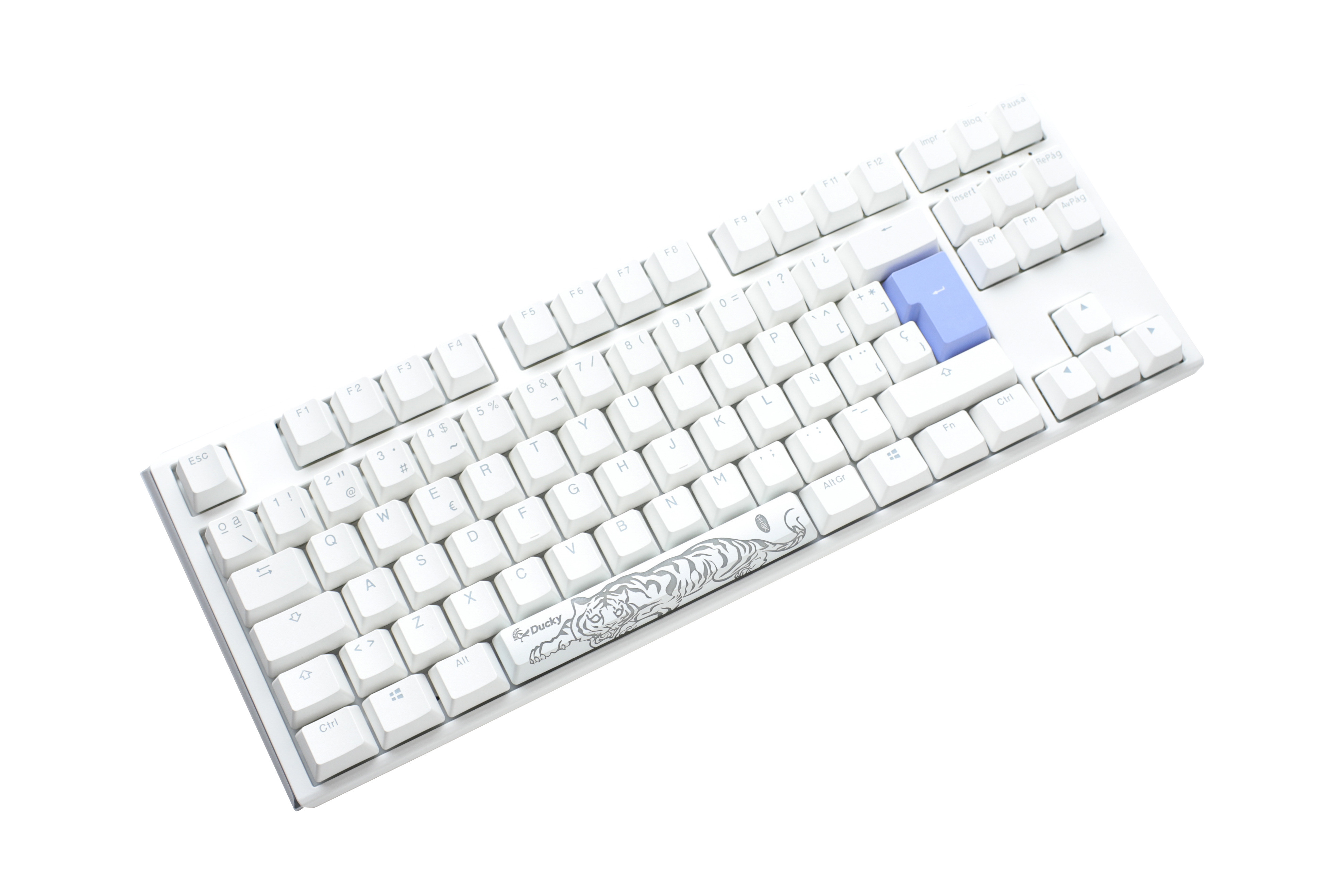 Ducky - Teclado Mecânico Ducky ONE 3 Classic TKL Pure White RGB MX-Silent Red (ES)