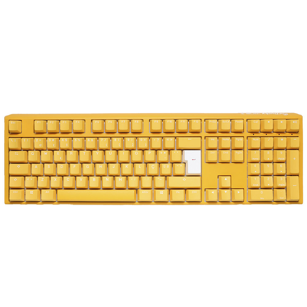 Ducky - Conjunto de 109 Teclas + 10 Extra Ducky PBT Doubleshot Yellow Ducky (PT)