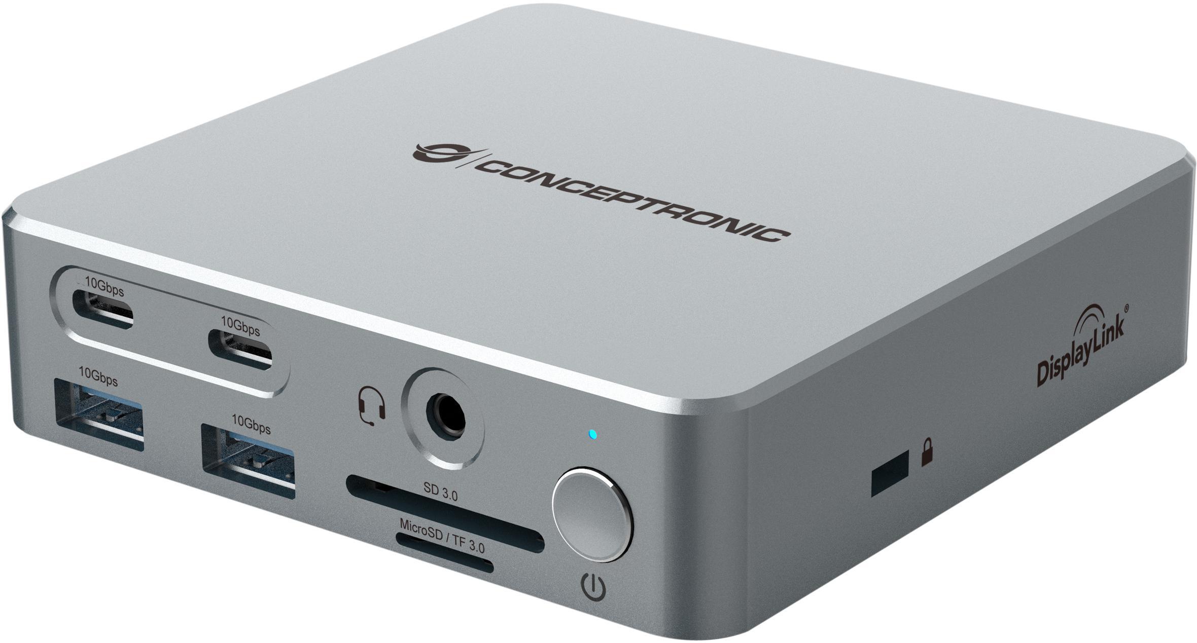 Picture of Picture of Docking Station Conceptronic 15-in-1 DisplayLink USB 3.2 Gen 2