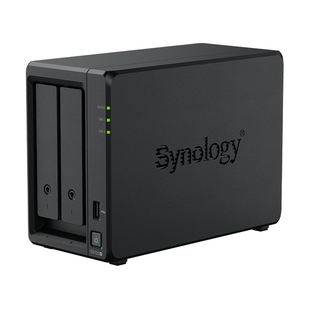Synology - NAS Synology Disk Station D725+ - 2 Baías - CPU 2-Core AMD Ryzen R1600 - 4GB RAM