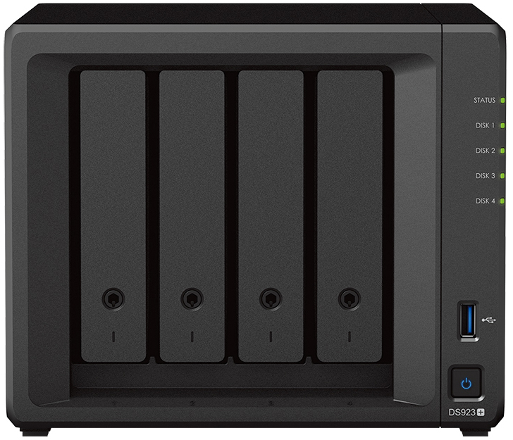 Synology - NAS Synology Disk Station DS923+ - 4 Baías - 2.6GHz-3.1GHz 2-core - 4GB RAM