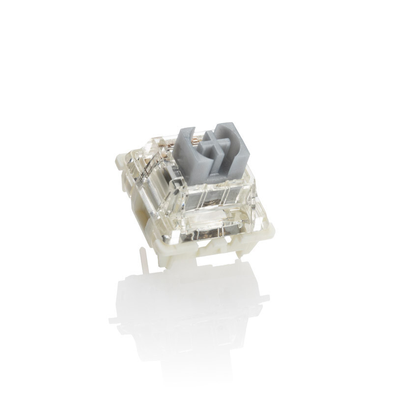 Picture of Picture of Pack 110 Switches Ducky Gateron G Pro Silver, Mecânicos, 3-Pin, Linear, MX-Stem, 45g