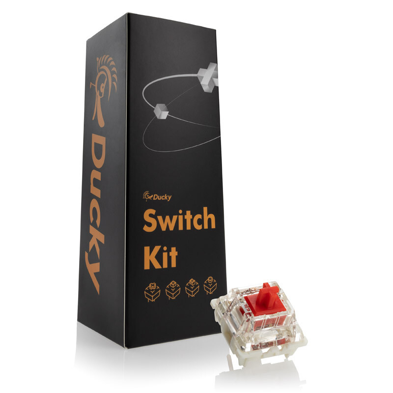 Picture of Picture of Pack 110 Switches Ducky Gateron G Pro Red, Mecânicos, 3-Pin, Linear, MX-Stem, 45g
