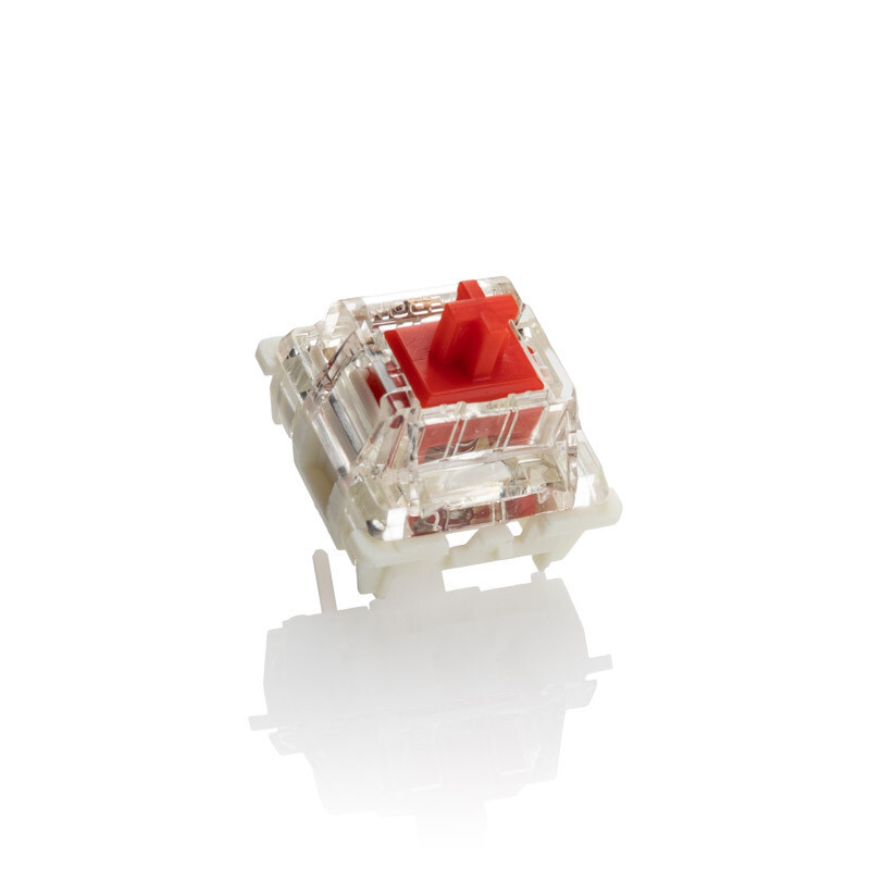 Picture of Picture of Pack 110 Switches Ducky Gateron G Pro Red, Mecânicos, 3-Pin, Linear, MX-Stem, 45g