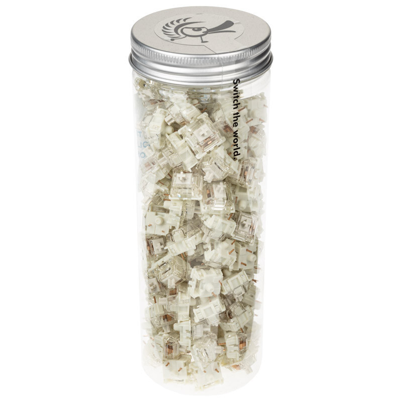 Ducky - Pack 110 Switches Ducky Gateron G Pro White, Mecânicos, 3-Pin, Linear, MX-Stem, 38g