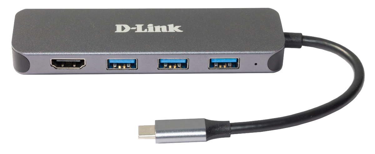 D-Link - HUB USB D-Link USB-C Macho > 3 x USB 3.0 (SS) + 1 x HDMI (4K Ready) + 1 x USB-C (Thunderbolt 3)