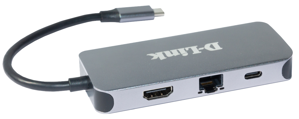 D-Link - HUB USB D-Link USB-C Macho > 3 x USB 3.0 (SS) + 1 x HDMI (4K Ready) + 1 x USB-C (Thunderbolt 3) (PD60W) + 1 x RJ45