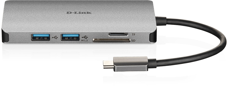 Picture of Picture of HUB USB D-Link USB-C Macho > 2 x USB 3.0 Tipo A Femea + 1 x HDMI + Leitor Cartões (Micro SD + SD) + 1 x USB-C (até 100W)